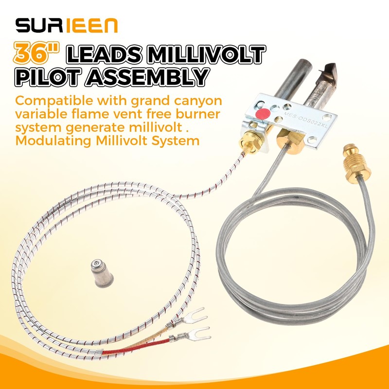 SURIEEN Millivolt Pilot Assembly Compatible with Grand Canyon, 36" Leads