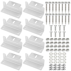 YAYODS 12PCS Aluminium Solar Panel Z Mounting Brackets, Silver Metal Z Bracket Kit with Screws & Nuts for Outdoor Roof, RV, Caravan and Boat Solar Panel Installation