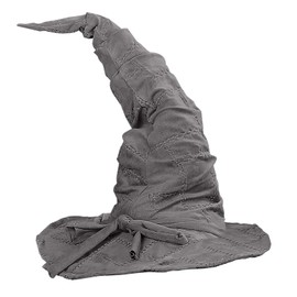 shoperama Witch Hat Suede Look Large Bendable Wizard Hat Merlin Magician Witch Witch Gandalf Sorceress Costume Accessory Colour: Grey