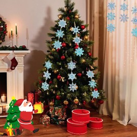 Diamond Painting Christmas Pendants, Set of 12 Diamond Painting Christmas 5D Snowflake Decoration, Diamond Painting Christmas for Christmas Window Hanging Winter Decor