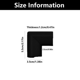 4PCS Table Corner Protectors for Baby Kids, Furniture Safety Corner Protectors, For Desk Table Furniture(Black)