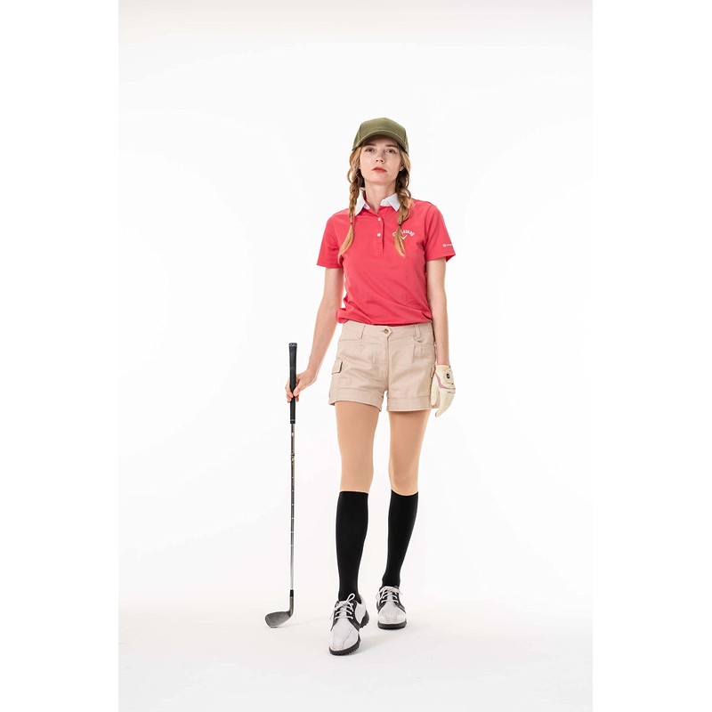 HUSTONY Summer UV Protection Korean Golf Socks Two-Tone Faux Leggings