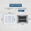 Fits 10x8 Duct Opening 3 Way Fixed Curved Blade Air