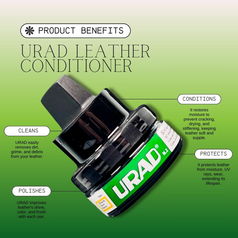 URAD Leather Conditioner 50ml Cordovan – Compact, Color-Revitalizing Leather Care