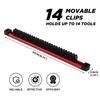 Mayouko Magnetic Screwdriver Wrench Organizer, Aluminum Rail Magnetic Tool Holder,