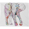 Deny Designs Casey Rogers, Elephant 1, Fleece Throw Blanket, Medium,