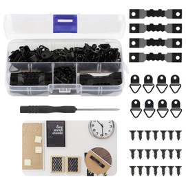 VFANDV Picture Hooks, Pack of 251 Black Picture Hanging for Pictures, Hooks Wall for Picture Frames, Prong Hangers with Screwdriver, Picture Hanger for Home, Office, Picture, Painting, Hanging