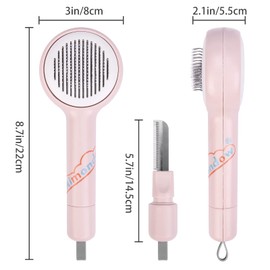 Aimondow Dog Brush, Self Cleaning Slicker Brushes for Dogs Cats, Cat Grooming Brush, Shedding Tools for Massage, Removes Loose Undercoat Mats Tangled for Short Long Hair Puppy Kitten