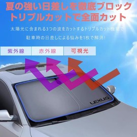 KOKATO Lexus UX 10 Series 11/2018 and Up Special Design for Vehicles, Sun Shade, Car Front, Heat Protection, Sun Protection, Heat Shield, UV Protection, UV Protection, Foldable, Storage Pouch Included