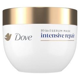 Dove Hair Intensive Repair - Máscara de suero 10 en 1 para cabello dañado con tecnología de cuidado de bio-proteínas y suero de aminoácidos 9.2 fl oz