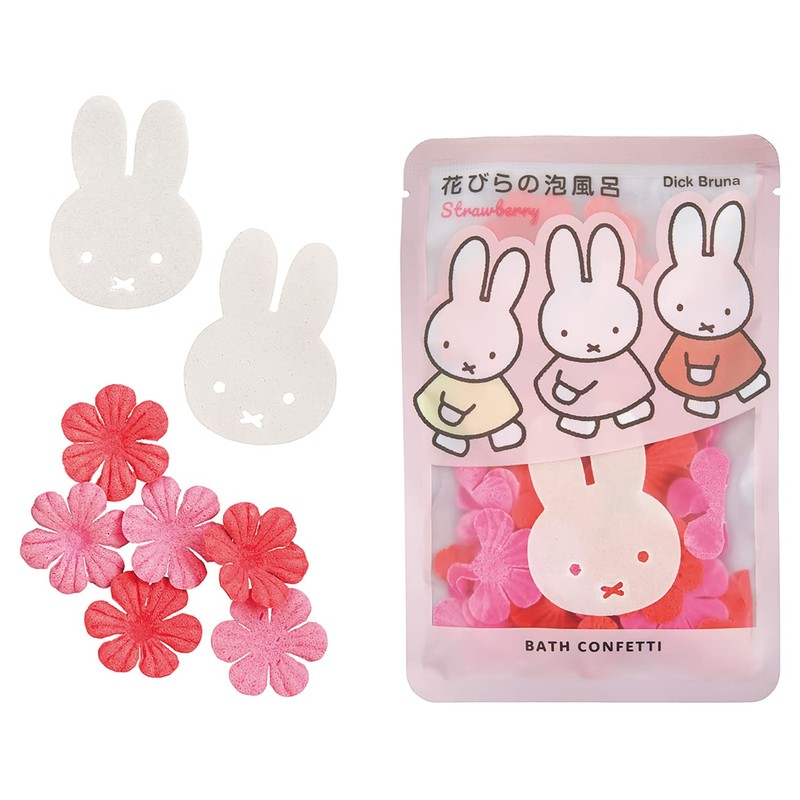 Miffy Strawberry Scented Foaming Bath Confetti (Bath Agent, Bubble Bath,