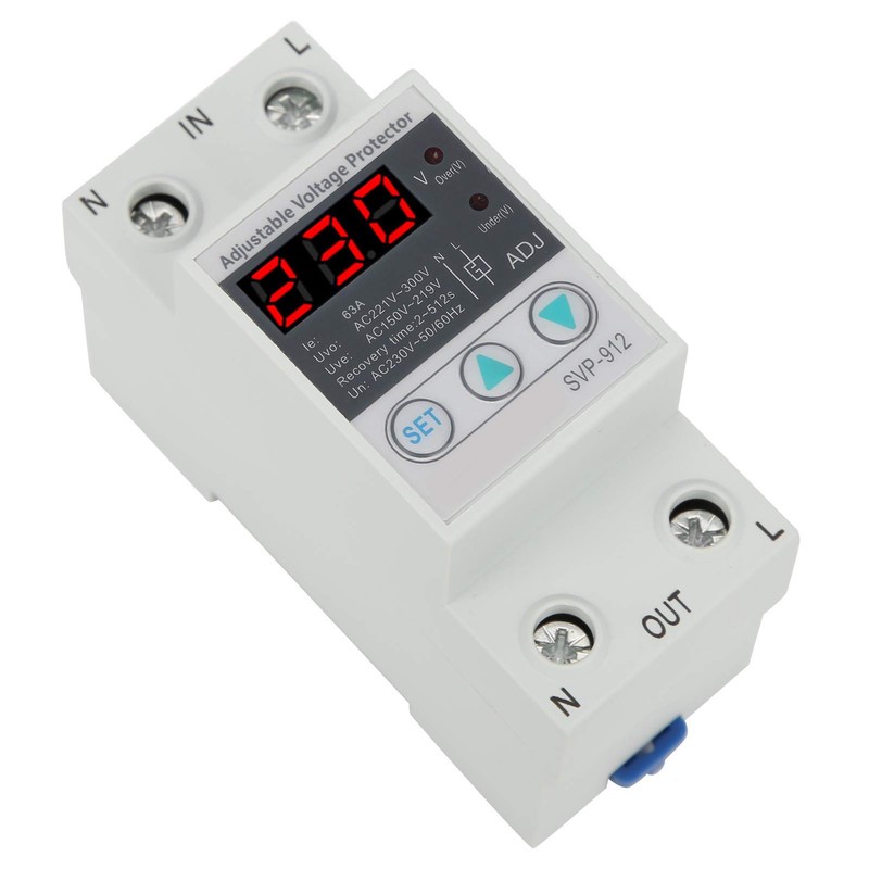 Voltage Protection Relay, 230 V Low Voltage Protection Adjustable Recovery