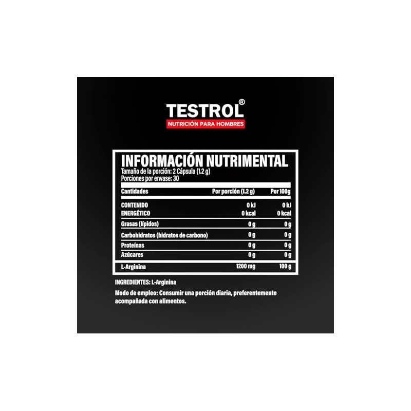 Arginina Essential 1200 mg, un precursor natural que potencia la