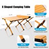 rollingsurfer Folding Camping Table, Lightweight Roll-Up Table Aluminum Low Portable
