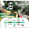 AiGerdinn Soil Test Kit, 2-in-1 Soil Moisture Meter, Soil pH