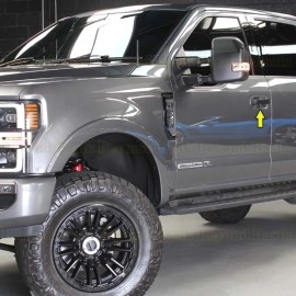 Torox 2021-2022 Ford F250 2dr Door Handle Bowl COVERS Back Plate M7 CARBONIZED GRAY