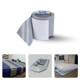 Keder Max PVC Tarpaulin Repair Tape for Quick Fixes| Self-adhesive and Waterproof | Best for Tarpaulin Repair, Pond lining, Fish tank, and Truck cover (9.5cm x 5m, length, Grey)