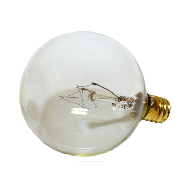 Bulbrite Incandescent G16.5 Candelabra Screw Base (E12) Light Bulb, 1 Count (Pack of 1), Clear