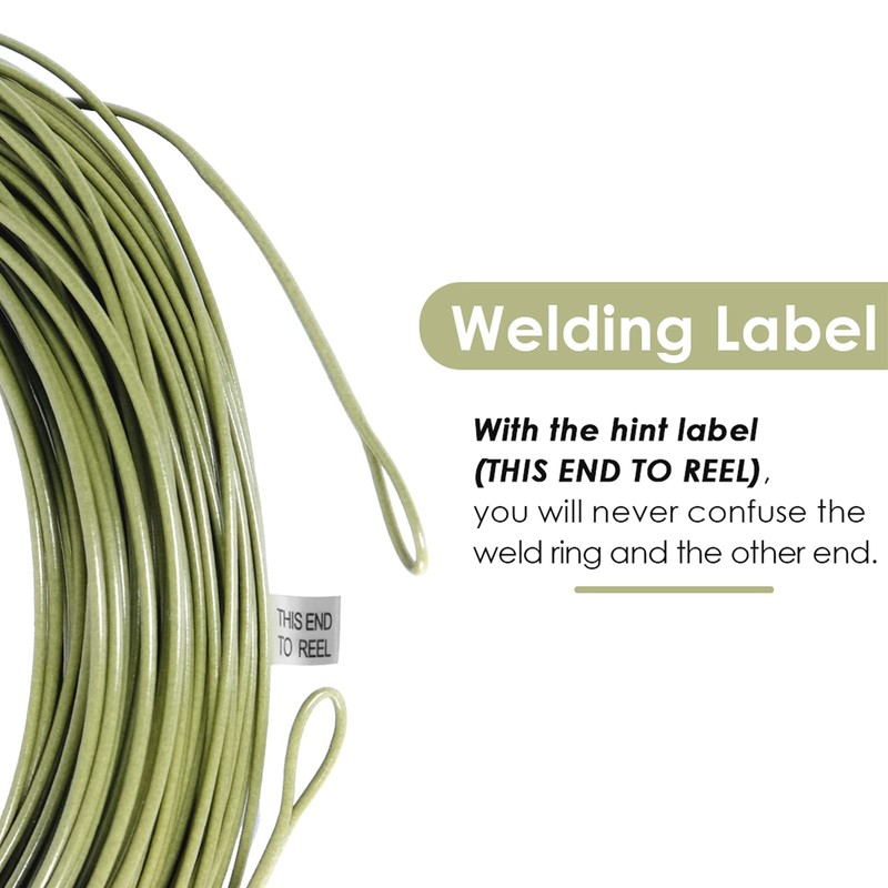 SF Weight Forward Fly Fishing Line Floating Welded Bow #Moss