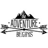 Samunshi® Adventure Begins Lettering Sticker Car Sticker Windscreen Sticker Motorcycle