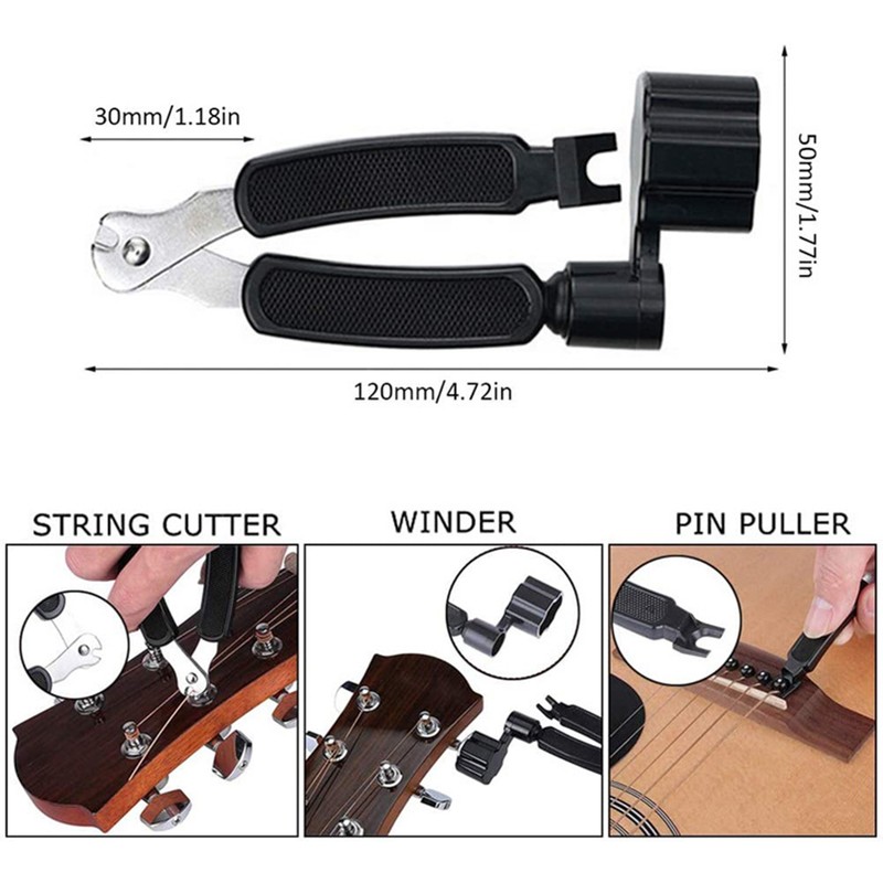 50Pcs Guitar Accessories Kit Strings Picks Capo Finger Cot Tuner