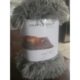 FurHaven Waterproof Throw Blanket Calm & Cuddle Pet Dog Washable Shaggy Grey