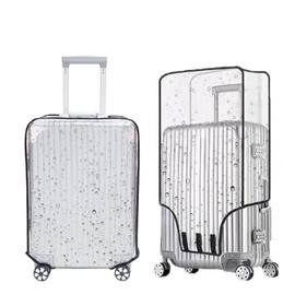 HGMZUOAI Clear Pvc Luggage Protectors,Clear Suitcase Covers for Luggage,Waterproof,Dustproof, Anti-Scratch Transparent Luggage Cover,Travel Suitcase Protective Cover Case for 22Inch