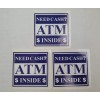 Unbranded Three ATM Inside Vinyl Stickers Decal Teller Office Station