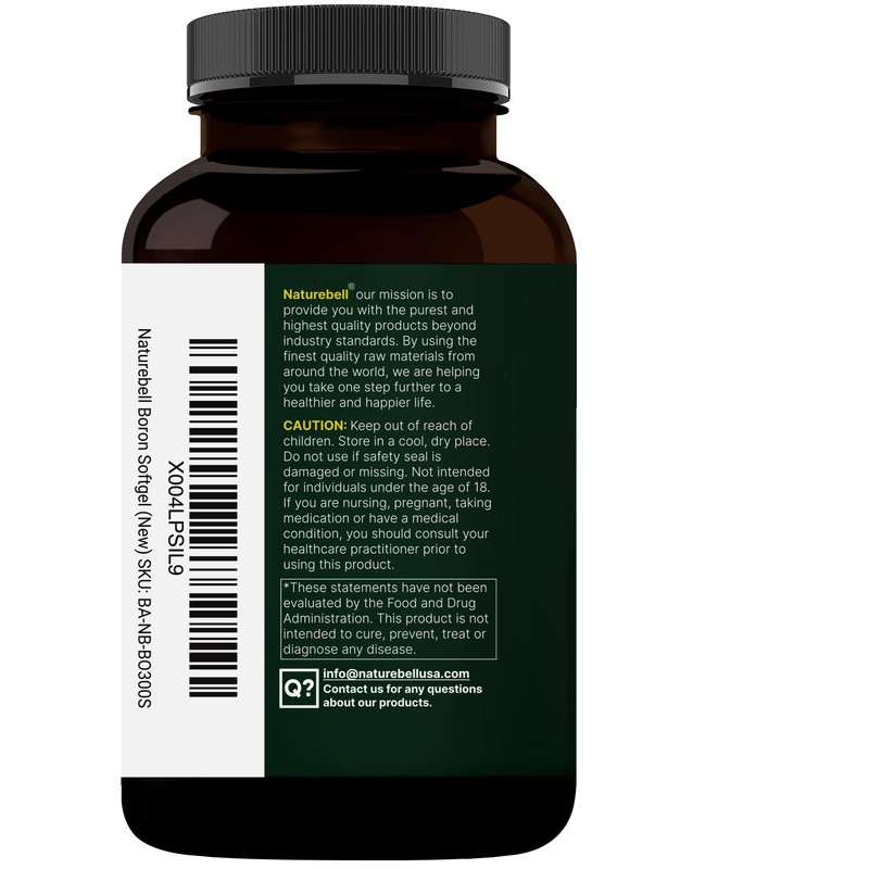Boron 10mg, 300 Softgels with MCT Oil | High Absorption