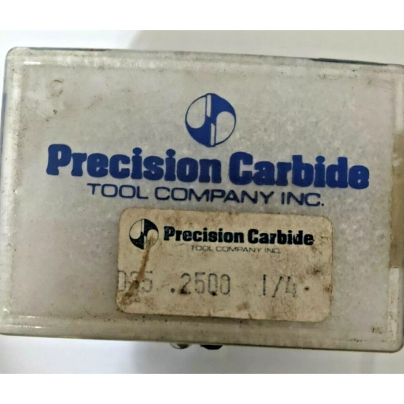 Precision Carbide .250" 1/4 Carbide Drill .500" Depth 1/8" Shaft