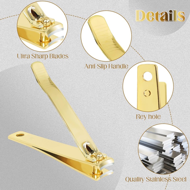 Rocutus 2pcs Portable Nail Scissors Set - Adult Pedicure Clippers