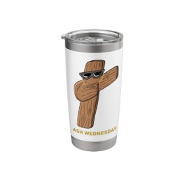 Ash Wednesday Lent Dabbing Cross Catholic Religious Stainless Steel Insulated Tumbler