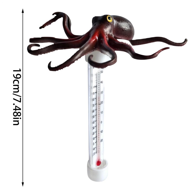 Pool Temperature Thermometers Floating,Swimming Pool Thermometers - Octopus Shape Large