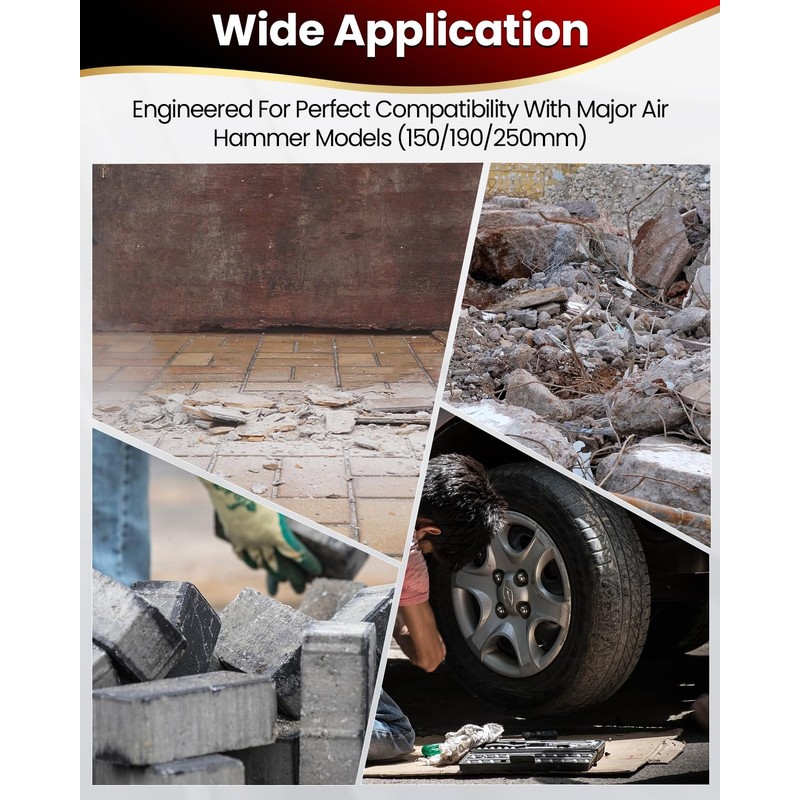 DUPDMKIN 7 Pcs Air Hammer Bits Smoothing Pneumatic Solid Rivet