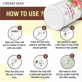 Professional Feel Strawberry Cream Wax With Wax Strips, hydro soluble wax For Face, Upper Lips, Arms, Legs, Bikini Line, Underarms and Full Body (800 Grams)