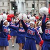 Lovecheer 2PCS White Cheerleading Pom Poms Plastic Pompoms with Baton