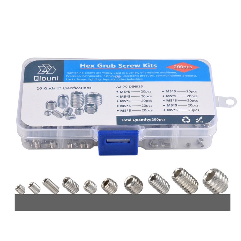 Weyeena 200pcs M3 M4 M5 M6 M8 Allen Head Socket