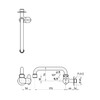 SANEI JA205H-13 Mini Sera Foam Horizontal Freedom Faucet, Lever Handle,