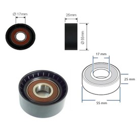 V-Ribbed Belt Tensioner Pulley For FORD Fiesta V Fusion 575189