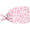 Cow Print Working Cap Adjustable Working Hat with Sweatband Pink