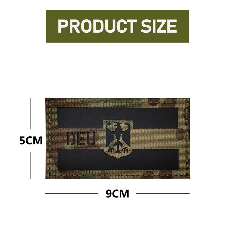 EOWVISN 1 Piece Camo Tactical Patch, Nylon Patch, Bundeswehr Patch,
