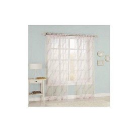 Kohl's Starlight Embroidered Voile Window Panel - White (63" x 54") [Includes 1 Panel]