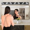 Modern 45\" Black 7-Light LED Vanity Fixture Square Acrylic Lampshades