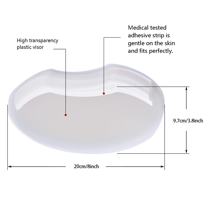 50 Pcs Microblading Permanent Makeup Shower Face Shields Visors Disposable