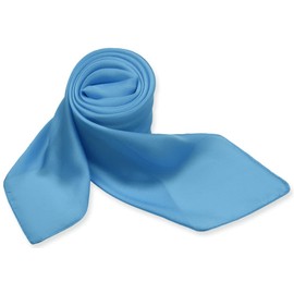 corciova Rich Electric Blue 35 x 35 Solid Color Square Silk Like Head Hair Scarf Stain Neck Wrapping