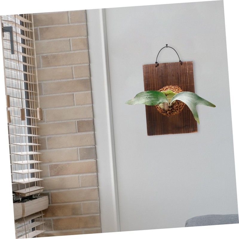 SUPVOX Hanging Wooden Plaque for Plant Display Rustic Decor Sign