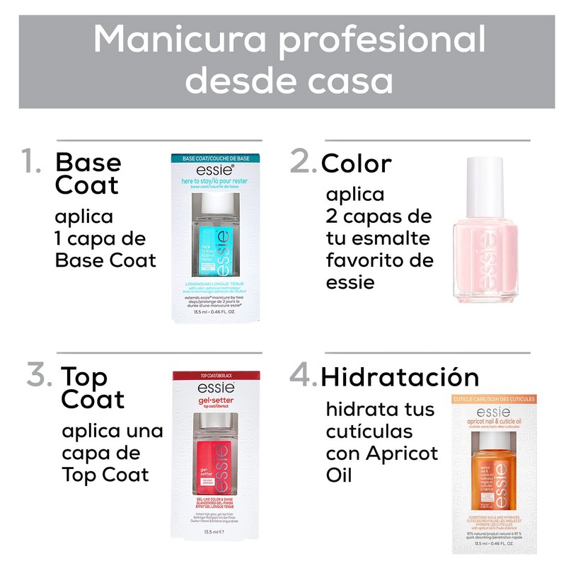 essie Nagellack mit deckendem und glänzendem Finish für farbintensive Fingernägel,