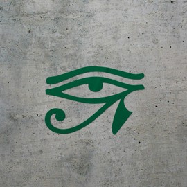 Transparent Decal Stickers of Egyptian Hieroglyphic Eye (Green) Premium Waterproof Vinyl Decal Stickers for Laptop Phone Accessory Helmet Car Window Mug Tuber Cup Door Wall De ANDstic038190GR04.26.22