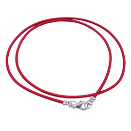 DragonWeave Sterling Silver 1.8mm Fine Red Leather Cord Necklace - 30 inches