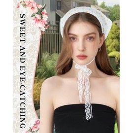 Popizard Headband for Women, Yellow Flower Country Scarf Headband Pastoral Style Hairband with Breath Comfortable Hair Band Travel